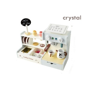 Juego de Juguetes de Cocina de Madera para Niños, <span class=keywords><strong>Caja</strong></span> <span class=keywords><strong>Registradora</strong></span> de Simulación, Juego de Imitación de Pequeña Tienda, Venta de Postres, Té de la Tarde - Product Image 2