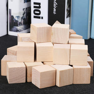 Großhandel natürliche unvollendete Holzblöcke kleine Mini-Holz würfel Handwerk Diy Home Decor - Product Image 1