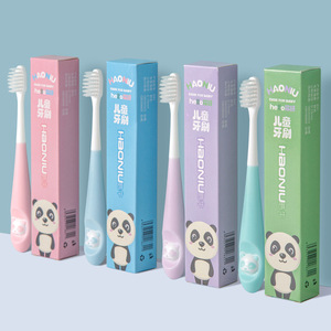 Children's Toothbrush Soft Bristle Manual For Kids Age 3-12 With <b>Cute</b> <b>Bear</b> Design Multicolor Options - Product Image 3