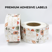 Étiquettes autocollantes personnalisées en vinyle blanc opaque imperméable avec dorure à chaud pour emballages cosmétiques, rouleau d'étiquettes de luxe pour flacons de parfum