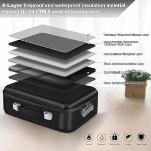Caja de Documentos Portátil de EVA, Resistente al Fuego y al Agua, con Cerradura, para el Hogar, Seguro Legal, Almacenamiento de Documentos A4 - Product Image 3