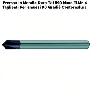 ดอกกัดคาร์ไบด์ TA1590 Nano TiAlN แบบ 4 คมตัด สำหรับงานลบมุม 90 องศา และงานปรับรูปทรง - Product Image 2