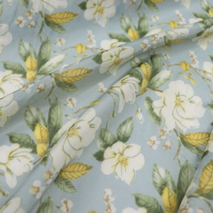 Design floreale di alta qualità tessuto di cotone di seta tessuto estivo pigiami stile elegante traspirante - Product Image 1