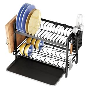 Estante <span class=keywords><strong>de</strong></span> secado <span class=keywords><strong>de</strong></span> <span class=keywords><strong>platos</strong></span> multiusos, organizador <span class=keywords><strong>de</strong></span> encimera <span class=keywords><strong>de</strong></span> cocina, soportes <span class=keywords><strong>de</strong></span> almacenamiento <span class=keywords><strong>de</strong></span> Metal duraderos para utensilios - Product Image 5