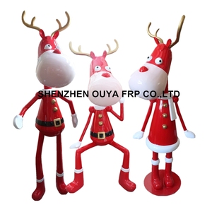 Reno navideño <span class=keywords><strong>de</strong></span> fibra <span class=keywords><strong>de</strong></span> vidrio <span class=keywords><strong>de</strong></span> tamaño real - Product Image 2