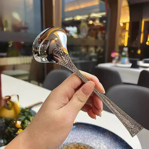 Stainless Steel Soup Ladle With Strainer Large Head Multifunctional Serving Spoon For Hot Pot Porridge Kitchen Use - Product Image 4
