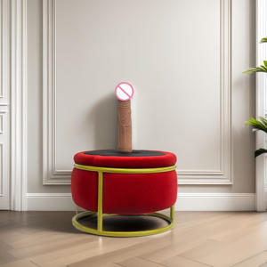 激安セール レッドベルベットセックスチェア 振動ディルドデザイン クリトリスオーガズム マスタベーション 振動セックス家具 - Product Image 5