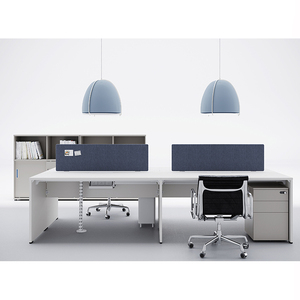 โต๊ะคอมพิวเตอร์สำหรับพนักงานออฟฟิศโต๊ะทำงานเปิดพื้นที่เฟอร์นิเจอร์<span class=keywords><strong>4</strong></span>-Seater ทนทาน - Product Image 2