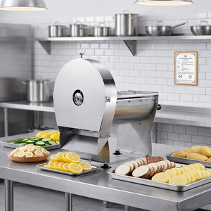 Affettatrice <span class=keywords><strong>Professionale</strong></span> Specializzata in Acciaio Inox 304 per Patate e Manioca, Regolabile in Dimensione - Product Image 1