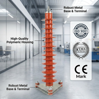 Parafoudre à oxyde d'aluminium haute tension 35 kV pour la distribution électrique extérieure HY5WZ-51/134