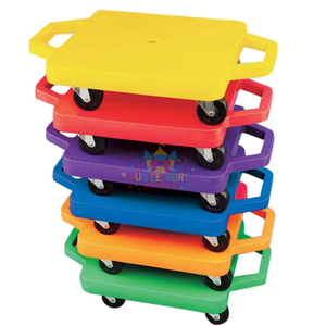 Dört tekerlekli çocuklar için kapalı PE ve spor salonu sınıfı ön eğitim öğrenme faaliyetleri için gökkuşağı <span class=keywords><strong>Scooter</strong></span> seti - Product Image 3