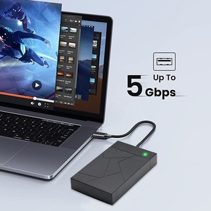 Caja para Disco Duro de 3.5 Pulgadas SATA USB 3.0 para Laptop, Unidad de Estado Sólido Mecánica, Caja Externa para Disco Duro con Cable de 80cm - Product Image 1