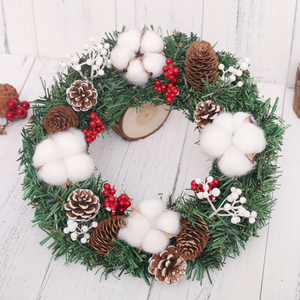 Ghirlanda Natalizia Artificiale da 12 Pollici, Ornamento da Appendere alla Porta, Decorazione per Finestre, Accessori per Albero di Natale, Elegante Decorazione Natalizia - Product Image 1