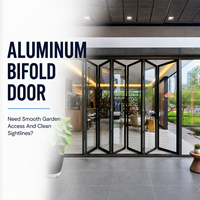 Portail de jardin pliant en aluminium thermolaqué avec panneaux en verre pour patio, cour, entrée de villa et projets extérieurs personnalisés