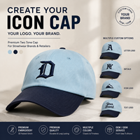 Gorra de Béisbol Premium Azul Cielo Marino de 6 Paneles, Transpirable, de Sarga de Algodón, para Torneos, Uniformes de Equipo, Eventos, con Logotipo Personalizado