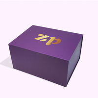 Boîte cadeau magnétique rigide en carton recyclable sur mesure, avec gaufrage, design pliable de luxe, couvercle magnétique, biodégradable