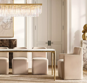 Sillas de Comedor Artísticas con Marco de Madera de Diseño Minimalista Moderno, Sillón de Comedor Totalmente Tapizado en Cuero o Tela - Product Image 2