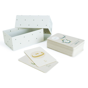 Ensemble de 28 cartes flash de l'alphabet arabe à coins arrondis, imprimées sur mesure, double face, avec boîte rigide en deux parties pour enfants et tout-petits - Product Image 5