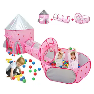 3pcs Set Kids Play Toy House Tents,Indoor Crawling Passage Outdoor Camping Play House Tents for Children/