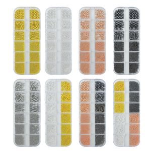 ลูกปัดตกแต่งเล็บ สีทอง สีเงิน สีโรสโกลด์ ลูกปัดคาเวียร์ขนาดเล็ก ลูกบอลโลหะ 3 มิติ พร้อมลูกปัดไมโครสำหรับตกแต่งเล็บ ชุดอุปกรณ์ตกแต่งงานฝีมือ DIY - Product Image 2