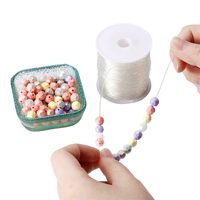 Fil élastique en cristal extensible de 0,5 à 1 mm, 100 m, accessoires de bijouterie, fil pour perles, ligne de perlage, adapté aux perles, bracelets et colliers DIY