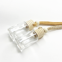 Offre Spéciale – Flacon Vide de Parfum pour Voiture en Verre Dépoli Mat Transparent de 12 ml avec Bouchon en Bois et Bouchon à Vis, Forme Cylindrique, Prêt pour Diffuseur à Bâtonnets