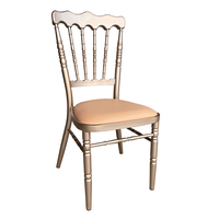 Chaise Chiavari en fer doré empilable, moderne, très vendue, pour mariage, fête et restaurant