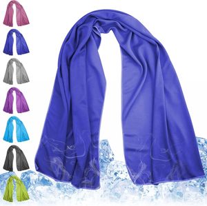 New Portable Silicone Case Packaging Custom Logo Microfiber Outside Sports Instant Cooling Towel for Yoga Running - Product Image 1