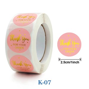 Autocollants de remerciement en rouleau personnalisés avec logo, dorure à chaud et impression offset, pour petites entreprises (vente en gros) - Product Image 3