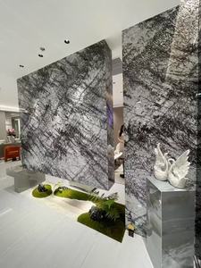 Cathaya <strong>Grey</strong> Italian Silver Fir Natural Stone - <strong>Grey</strong>-White with Black Vein Texture Marble for Indoor Walls/Countertops - Product Image 5