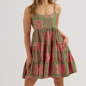 Aloha Custom 100% Rayon <span class=keywords><strong>donna</strong></span> <span class=keywords><strong>hawaiana</strong></span> stampa floreale con cinturino regolabile abito a righe a righe abito 100% Rayon - Product Image 5