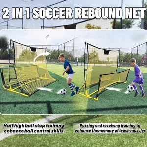 <span class=keywords><strong>Filet</strong></span> de rebond de football portable à montage rapide, double rebond haut-bas, pour entraînement intérieur et extérieur - Product Image 3