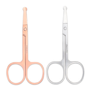 Rose Gold Eyebrow Scissors Stainless Steel Blunt Tip For Facial Hair Trimming General Use - Product Image 2