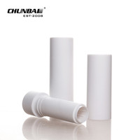 Tube de rouge à lèvres en plastique blanc 4.2G personnalisé luxe lourd avec logo vide marque privée nouveau design