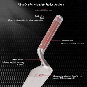 Stainless steel one-piece dish knife brick knife bricklayer mudboard <b>tool</b> bricklayer wall bricklayer trowel - Product Image 2