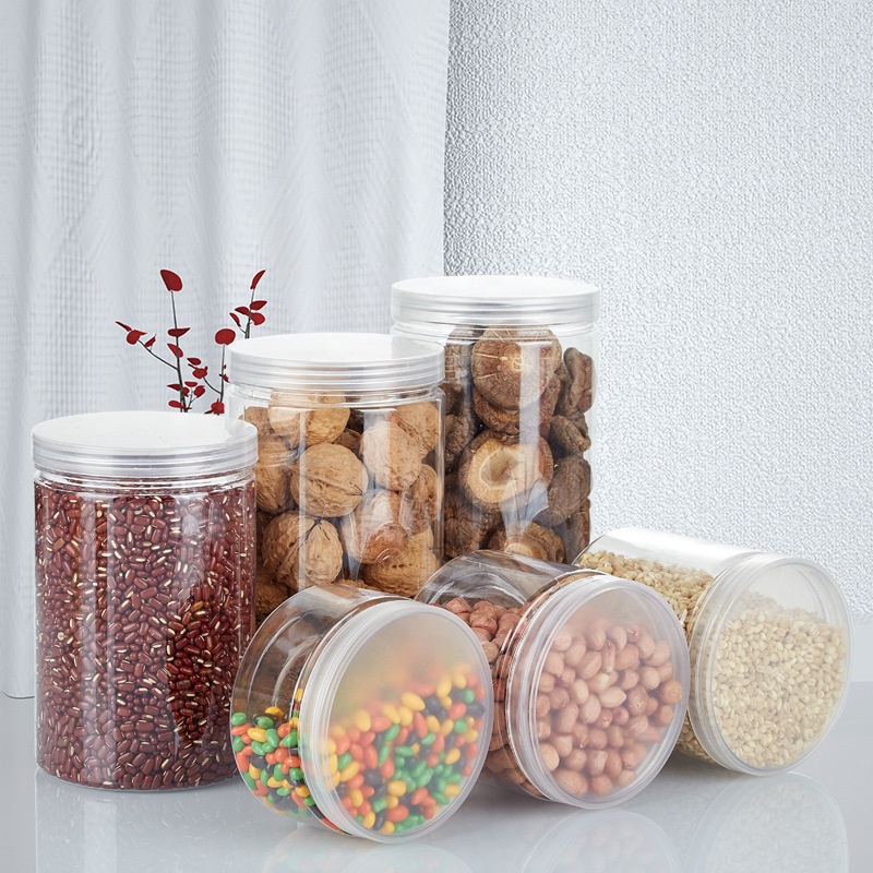 Manufacturer 250ml Screen Printing Food Container Clear Plastic Jars with Lid