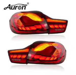 Nouvel ensemble de feux arrière LED clairs 6000K 12V pour BMW Série 4 M4 (F32/F82/F33/F83/F36) avec effet écailles de dragon et fonction clignotant et frein - Product Image 1