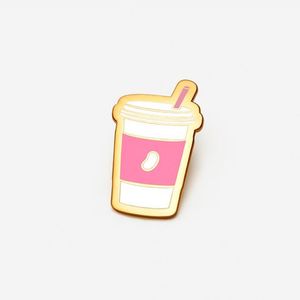 Broche Personalizado de Metal Esmaltado con Diseños de Cupcake, Macaron, Bebida, Café, Red Velvet, Espresso, para Solapa de Sombrero - Product Image 4