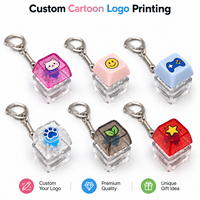 Porte-clés personnalisé avec logo imprimé, clavier mécanique à une touche, jouet anti-stress, pendentif en acrylique, OEM ODM