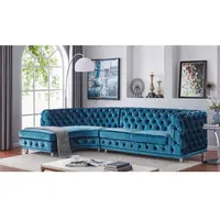 Good quality new design velvet corner furniture living room sofa setn l shape sofa