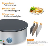 Meilleure Machine à crêpes chinoise commerciale, crêpière électrique antiadhésive en acier inoxydable avec Station de service