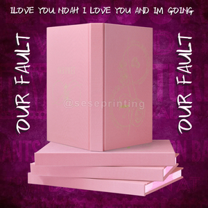 定制批发彩色完美装订布封面烫金胶印纸张喷边纸板纸张书本印刷 - Product Image 4