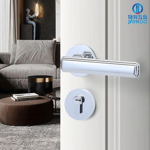Manija de Puerta Jiehao, Latón Electrochapado en Oro, Ambidiestra, Fácil Instalación, Cerradura para Puerta Interior FT01-15 - Product Image 4