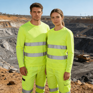 EN20471 Uniforme da Lavoro ad Alta Visibilità, Abbigliamento Industriale per Costruzioni, Meccanici, Elettricisti, Minatori, Operai del Carbone, Camicie Hi-Vis - Product Image 2