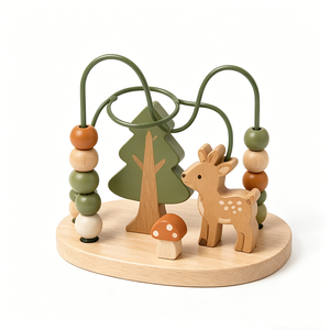 Juguete de madera Montessori personalizado al por mayor de fábrica, rompecabezas de animales con diseño de dibujos animados de Vietnam, juguetes de apilamiento de madera interactivos para niños - Product Image 6