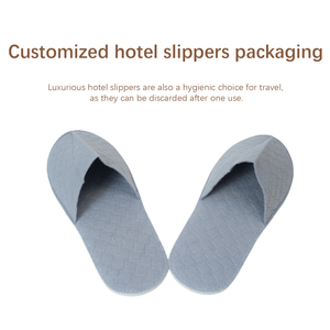 Chinelos de Hotel Personalizados com Logo em Microfibra Cinza, Solado Antiderrapante de 5mm em EVA para Quartos de Hotel 5 Estrelas - Product Image 4