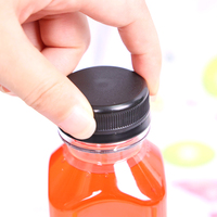 Vente en gros de bouteilles en plastique pour boissons, jus, de qualité alimentaire, transparentes, carrées, avec bouchon, 250 ml, 300 ml, 350 ml, 400 ml, 500 ml