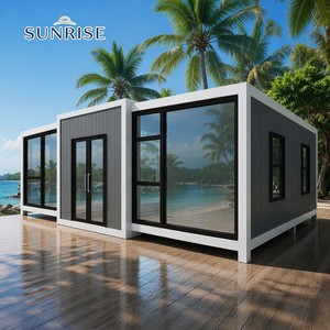 บ้านคอนเทนเนอร์สำเร็จรูป SUNRISE ขนาด 20 ฟุต 30 ฟุต 40 ฟุต ขยายได้ ผลิตจากแผ่นเหล็กแซนด์วิช เหมาะสำหรับโรงแรม สำนักงาน บ้านพักตากอากาศ โรงพยาบาล และใช้งานกลางแจ้ง - Product Image 1