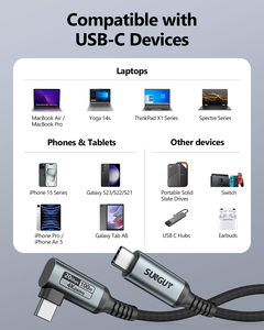 สายชาร์จเร็ว SUNGUY 100W 3 เมตร USB C สายดาต้าอะลูมิเนียม USB C สำหรับโทรศัพท์และแล็ปท็อป (ตัวอย่างฟรี) - Product Image 5