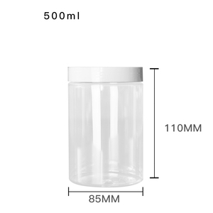 250Ml-1000Ml PET Rỗng Nhựa Jar Nồi Container Thực Phẩm Thủ Công Mỹ Nghệ Rõ Ràng Nắp Có Thể Nạp Lại Lưu Trữ Vít Mặt Rõ Ràng Có Thể Tin Nắp Trắng - Product Image 4